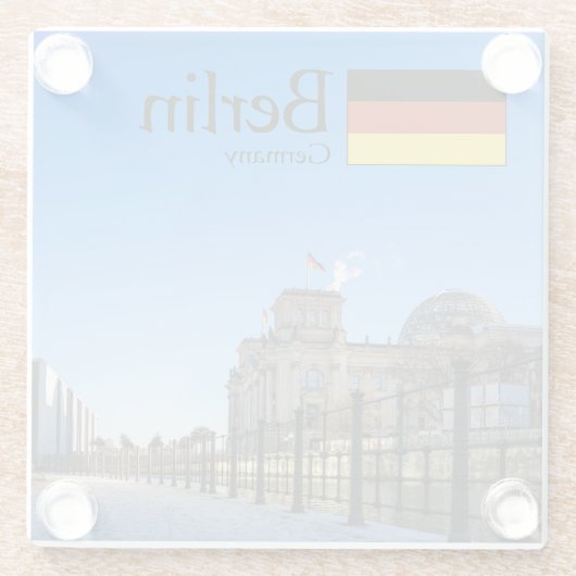 Berlin Souvenir Glasuntersetzer (Rückseite)