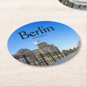 Berlin Souvenir Runder Pappuntersetzer (Angewinkelt)