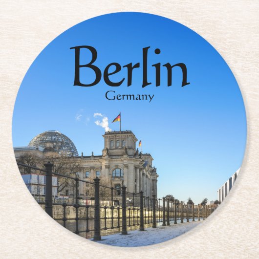 Berlin Souvenir Runder Pappuntersetzer (Vorderseite)