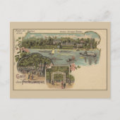 Berlin Spandau Pichelswerder isle Litho Postkarte (Vorderseite)