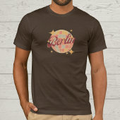 Berlin Stadt Deutschland Retro Vintag braun T-Shirt