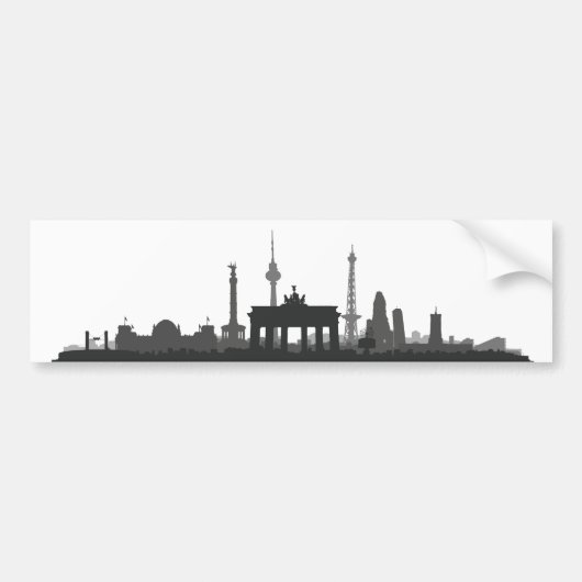 Berlin Stadt Skyline - Autoaufkleber (Vorne)