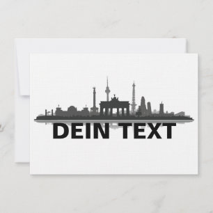 Berlin Stadt Skyline - Grußkarte / Klappkarte