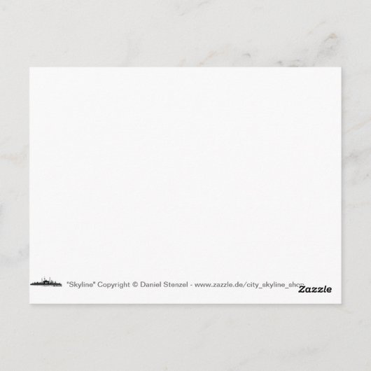 Berlin Stadt Skyline - Postkarte (Rückseite)