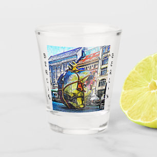 Berlin-Straßen-Kunst - Comic-Buch-Version Schnapsglas
