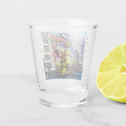 Berlin Street Art - Comic Book Version Schnapsglas (Rückseite)