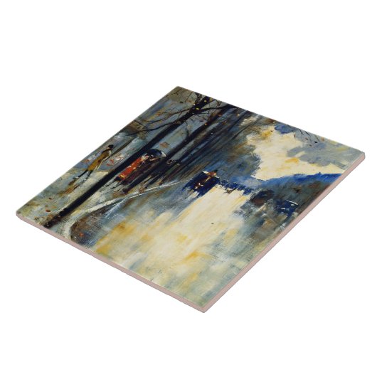 Berlin Street in Late Fall, berühmtes Kunstwerk, Fliese (Seite)