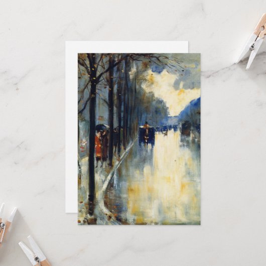 Berlin Street in Late Fall, Karte (Vorderseite/Rückseite Beispiel)