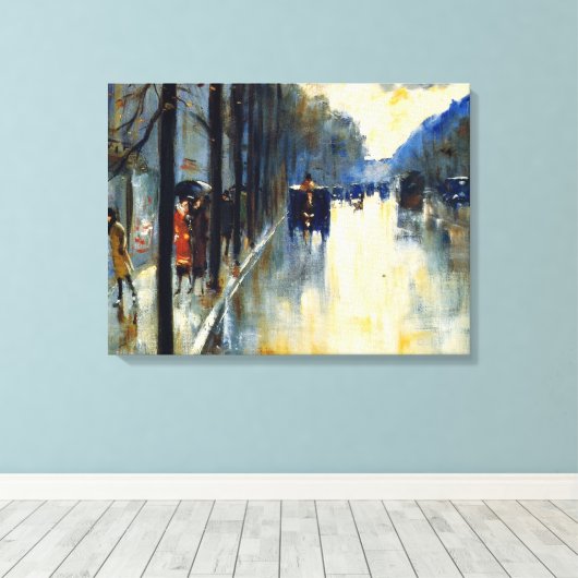 Berlin Street in Late Fall, schöne Kunst Leinwanddruck (Insitu (Holzboden))