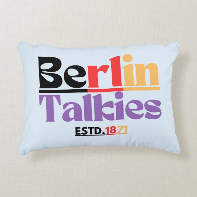 Berlin Talkies ESTD. 1871 Dekokissen (Vorderseite)