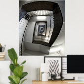 BERLIN TEMPELHOF FLUGHAFEN SPIRALE STRECKE POSTER (Heimbüro)