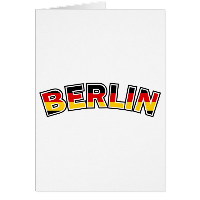 Berlin, Text mit deutscher Flagge (Vorne)