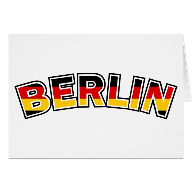 Berlin, Text mit deutscher Flagge (Vorderseite (Horizontal))