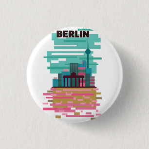 Berlin Travel Poster Button