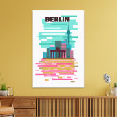 Berlin Travel Poster Leinwanddruck (Insitu (Wohnzimmer))