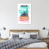 Berlin Travel Poster Leinwanddruck (Insitu (Schlafzimmer))
