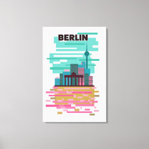Berlin Travel Poster Leinwanddruck