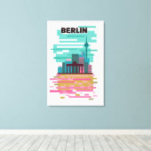 Berlin Travel Poster Leinwanddruck (Insitu (Holzboden))