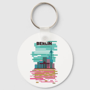Berlin Travel Poster Schlüsselanhänger