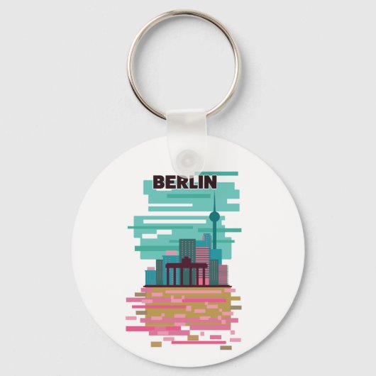 Berlin Travel Poster Schlüsselanhänger (Vorderseite)