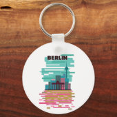 Berlin Travel Poster Schlüsselanhänger (Rückseite)
