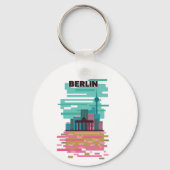 Berlin Travel Poster Schlüsselanhänger (Rückseite)