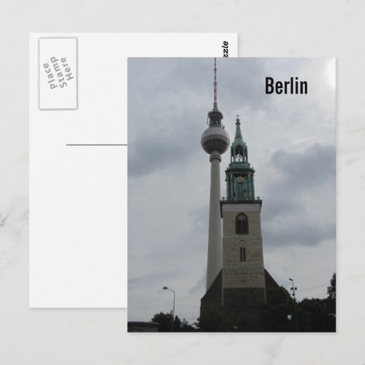Berlin TV Tower Postkarte (Vorne/Hinten)