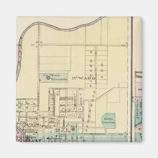 Berlin und das Dorf Plymouth Magnet (Vorne)