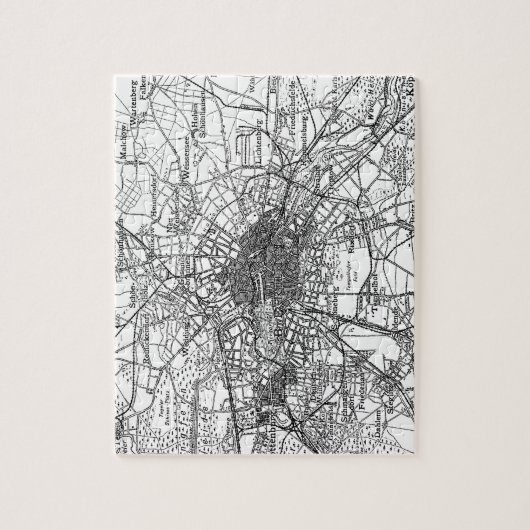 Berlin und Umgebung Map (1911) Puzzle (Vertikal)