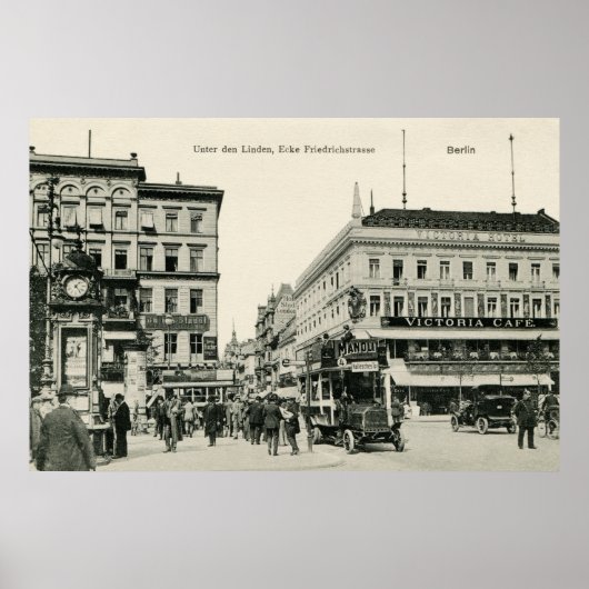 Berlin Unter den Linden 1900er Poster (Vorne)