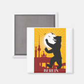 Berlin Vintage Plakatreise Magnet (Vorderseite/Rückseite)