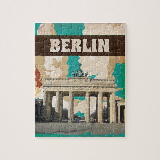 Berlin Vintage Travel Poster Puzzle (Vertikal)