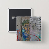 Berlin Wall Graffiti art Button (Vorne & Hinten)