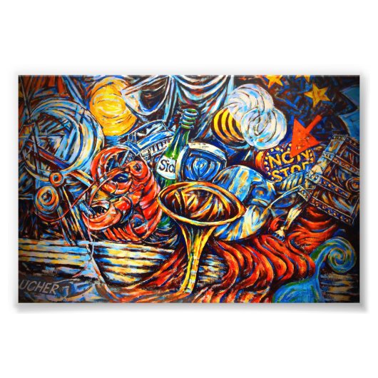 Berlin Wall Graffiti Artwork Street Art Deutschlan Fotodruck (Vorne)