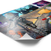 Berlin Wall Graffiti Artwork Street Art Deutschlan Fotodruck (Ecke)