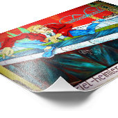 Berlin Wall Graffiti Artwork Street Art Deutschlan Fotodruck (Ecke)