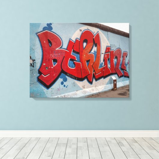 Berlin Wall Graffiti Leinwanddruck (Insitu (Holzboden))