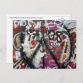 Berlin-Wandgraffiti-Frieden Postkarte (Vorne/Hinten)