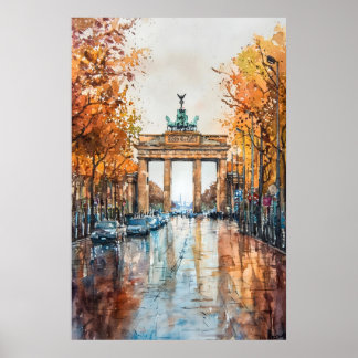 Berlin Wasserfarbe 3 Poster