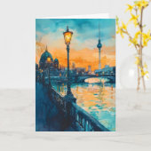 Berlin Wasserfarbe 4 Karte (Gelbe Blume)