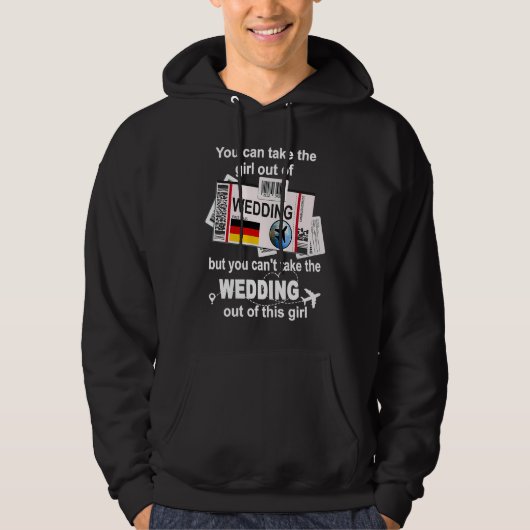 Berlin Wedding Boarding Pass Wedding Girl Berlin Hoodie (Vorderseite)