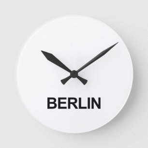 BERLIN WELTWEIT TIMEZONE CLOCK SET RUNDE WANDUHR