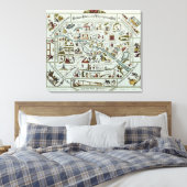 Berlin Wohn- und Freizeitplan Leinwanddruck (Insitu (Schlafzimmer))