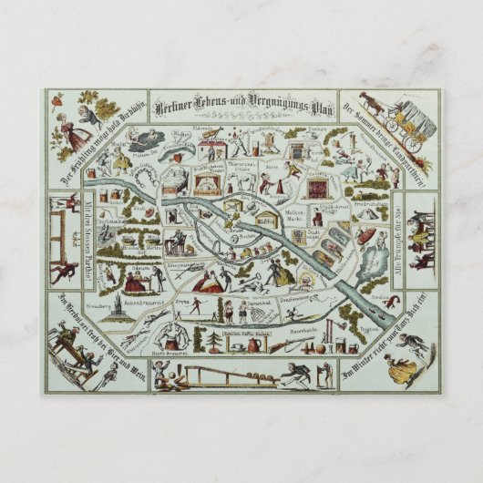 Berlin Wohn- und Freizeitplan Postkarte (Vorderseite)