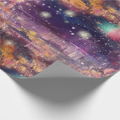 Berlin zu Weihnachten & Neujahr in Wasserfarben Geschenkpapier (Ecke)