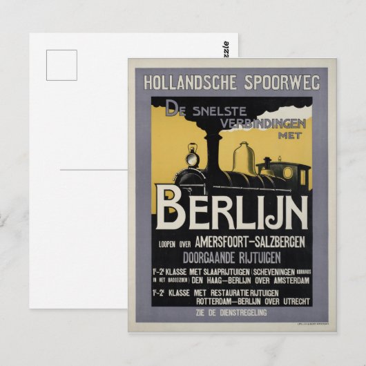 Berlin Zug Vintage Reise Postkarte (Vorne/Hinten)