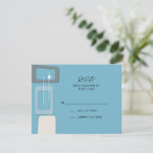 Berliner Antwortkarte: Pool RSVP Karte (Stehend Vorderseite)