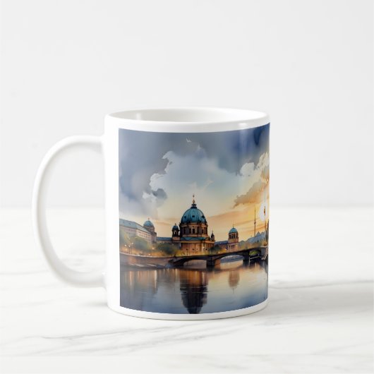 Berliner Aquarellkunst Kaffeetasse (Links)