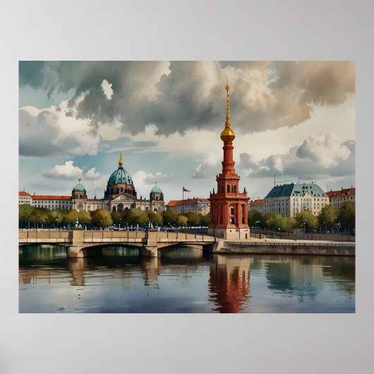 Berliner Aquarellkunst Poster (Vorne)