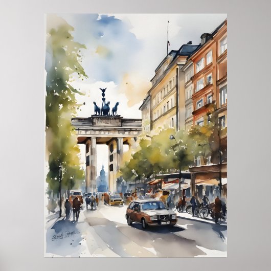 Berliner Aquarellkunst Poster (Vorne)